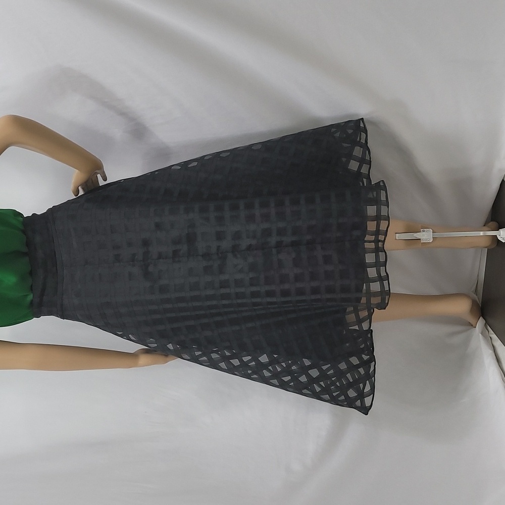 English Factory Red Plaid Organza Fit And Flare Holuday Skirt - Picture 7 of 15